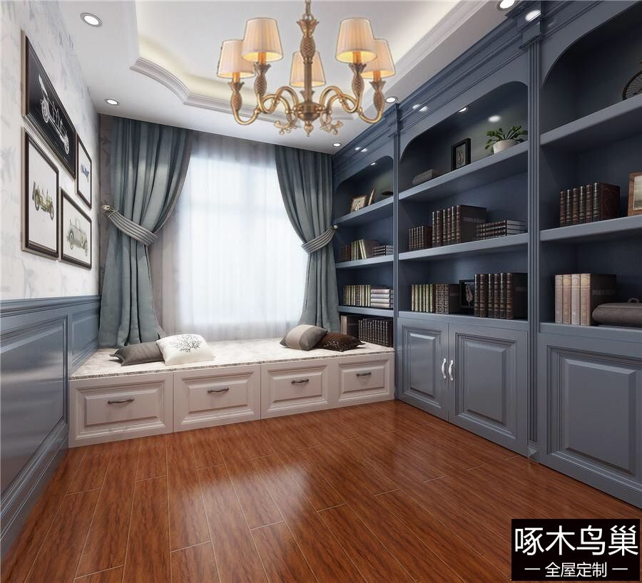 欧式书桌和书柜5