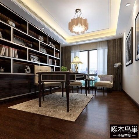 中式书桌和书柜4