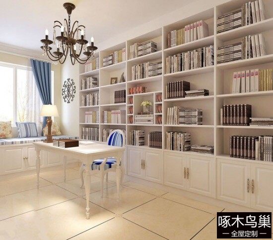 欧式书柜和书桌6