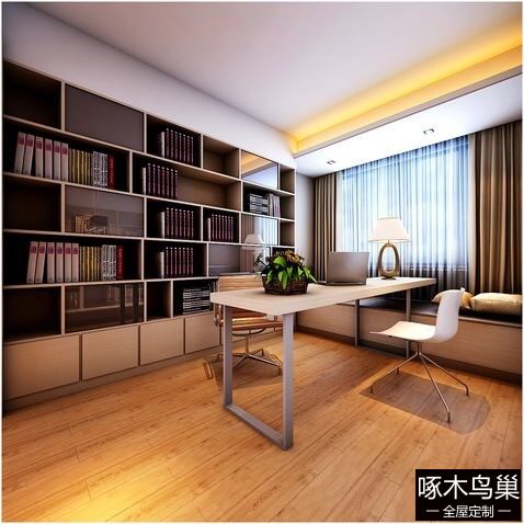 现代书桌和书柜10