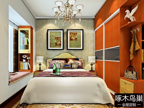 飘窗卧室效果图 11平有种浓郁的域国风情