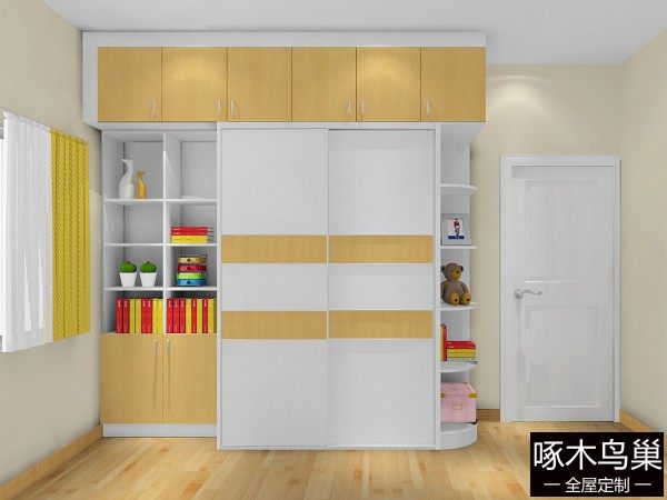 衣柜儿童房效果图 12平阳光型组合
