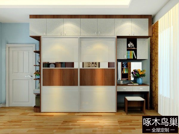 17㎡华丽欧式卧室 衣柜组合让空间扩大10㎡