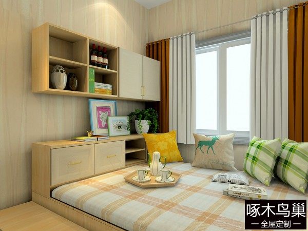 榻榻米书房效果图 9平素雅营造香雪意境