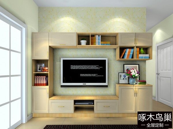 简约客餐厅效果图 必备的14㎡实用回字形电视柜