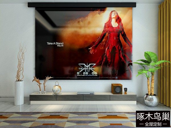 现代欧式客餐厅效果图 42㎡电视柜沙发背景