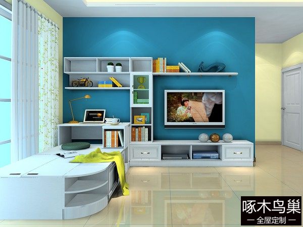 榻榻米电视柜客餐厅 工作之余还可以休息