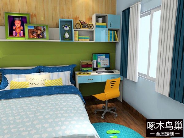 简约衣柜儿童房 灵动生跃