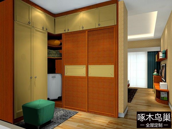 24㎡大卧房转角衣柜演绎欧式情怀