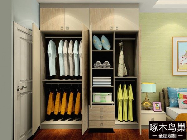 衣柜榻榻米卧室效果图 18㎡展现出柜体的实用性