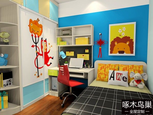 动漫卡通衣柜组合儿童房