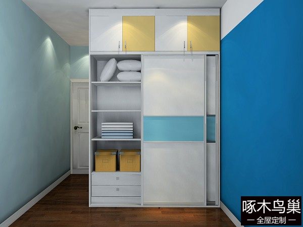 简约衣柜儿童 时尚趟门组合