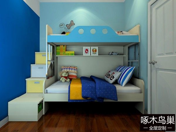 上下床儿童房 蓝色海洋主题