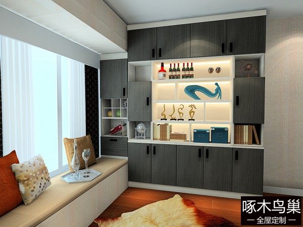 书房装修效果图 9㎡书柜组合美观实用